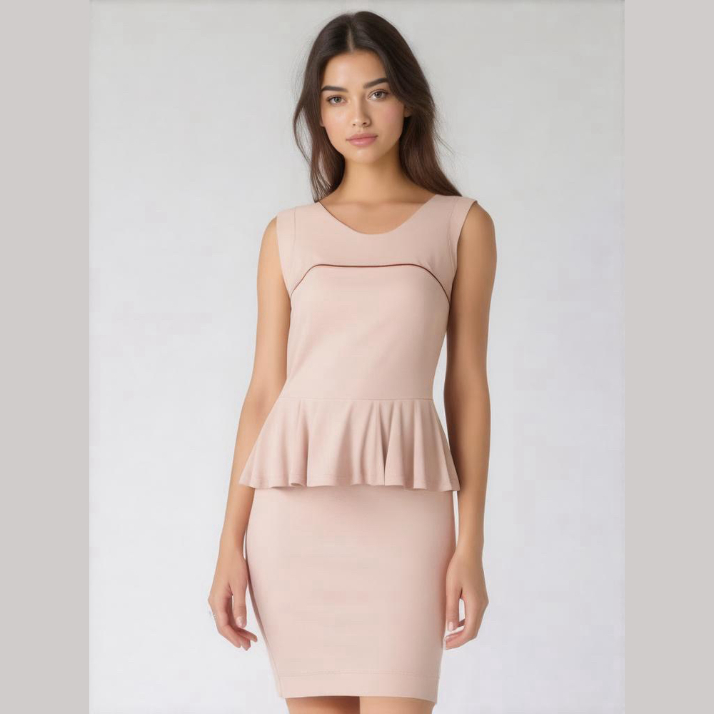 French Connection Blush Peplum Mini Dress